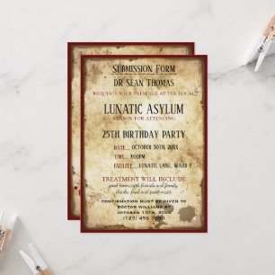 Grungy Lunatic Asylum Birthday Kaart