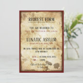 Grungy Lunatic Asylum Birthday Save The Date (Staand voorkant)