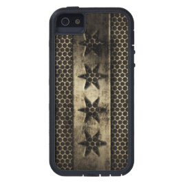 Grungy Metal Chicago Flag iPhone 11 Hoesje