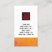 Grungy Misproject Carte de visite orange (Dos)