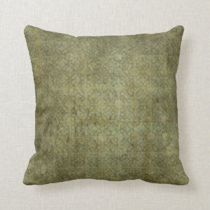 Grungy Moss Green Pattern Kussen
