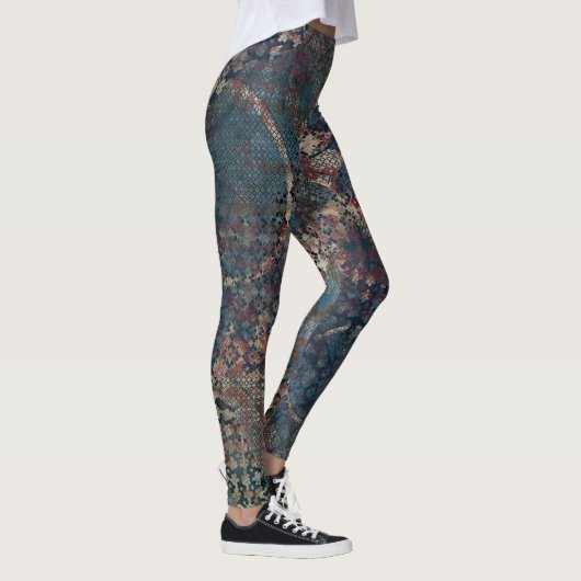 Grungy Patronen met het Patchwork van het Oversein Leggings (Rechts)