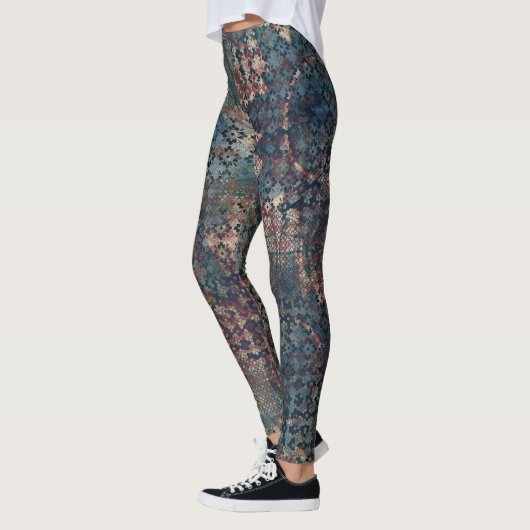 Grungy Patronen met het Patchwork van het Oversein Leggings (Links)