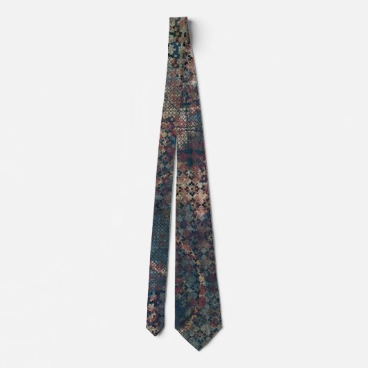 Grungy Patronen met het Patchwork van het Oversein Stropdas (Achterkant)