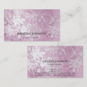 Grungy Pink Silver Stylist Event Planner VIP Visitekaartje (Voorkant / Achterkant)