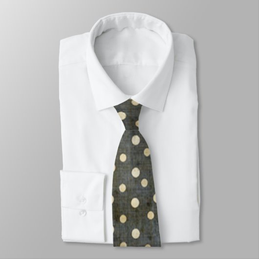 Grungy Polka Dot Pattern Stropdas (Gebonden)
