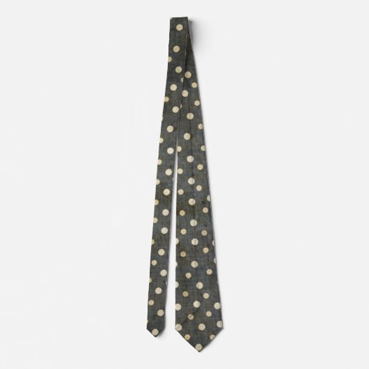 Grungy Polka Dot Pattern Stropdas (Achterkant)