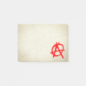 Grungy Red Anarchy Symbol Post-it® Notes (Voorkant)