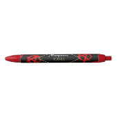 Grungy Red Anarchy Symbol Zwarte Inkt Pen (Voorkant)