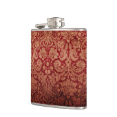 Grungy Red Damask Heupfles (Links)