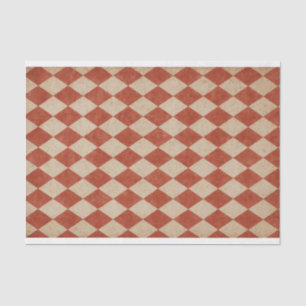 Grungy Red Harlequin Tissuepapier
