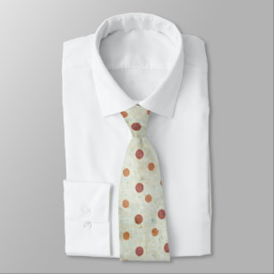Grungy Red Polka Dot Pattern Stropdas
