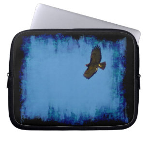 grungy roodstaarthaai springlevend laptop sleeve
