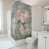 GRUNGY-ROZEN -  bloemen Douchegordijn (In situ)