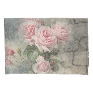 GRUNGY-ROZEN - bloemen Kussensloop
