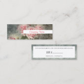 GRUNGY-ROZEN -  bloemen Mini Visitekaartje (Voorkant / Achterkant)