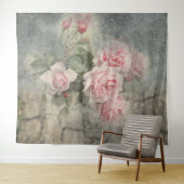 GRUNGY-ROZEN -  bloemen Wandkleed (In Situ (horizontaal))