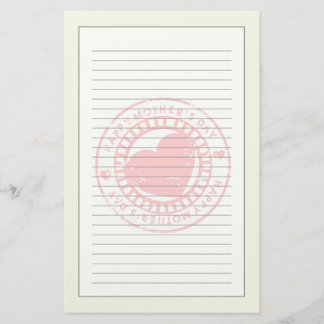 Grungy Rubber Stamp for Happy Moederdag Briefpapier