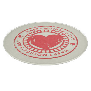 Grungy Rubber Stamp for Happy Moederdag Snijplank