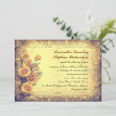 grungy rustique invitation de mariage antique (Debout devant)