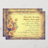 grungy rustique invitation de mariage antique (Devant / Derrière)