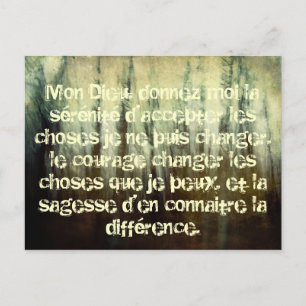 Grungy Serenity Prayer in het Franse Briefkaart
