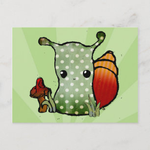 Grungy Snail-Briefkaart Briefkaart