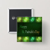 Grungy St. Patrick's Day Shamrocks - Button (Voorkant /achterkant)