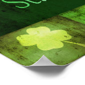 Grungy St. Patrick's Day Shamrocks - Poster Print (Hoek)