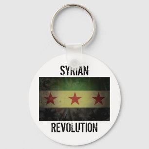 Grungy Syria Flag "Syrian Revolution" Sleutelhanger