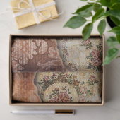 Grungy Torn Gold Damask Tissuepapier (Geschenk)