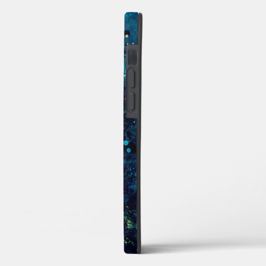 Grungy Turquoise en Yellow Case-Mate iPhone Case (Achterkant / Links)
