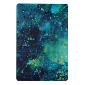 Grungy Turquoise en Yellow Mini Klembord (Achterkant)