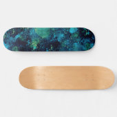 Grungy Turquoise en Yellow Skateboard (Horizontaal)
