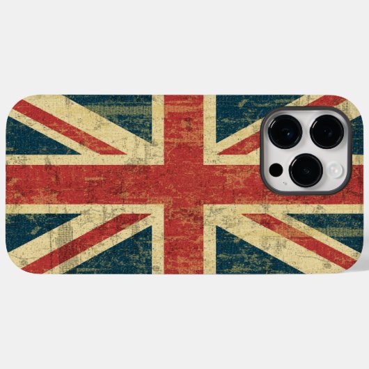 Grungy Union Jack Case-Mate iPhone Case (Achterkant (horizontaal))
