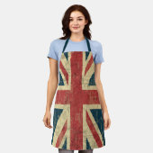 Grungy Union Jack-vlag van Groot-Brittannië Schort (Gedragen)
