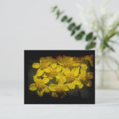 Grungy Yellow Wildflowers Briefkaart (Staand voorkant)