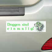 Grünliche Deutsche Dogge Bumpersticker (Op auto)
