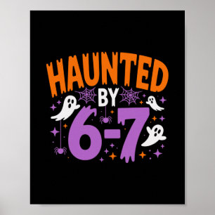 Grus Halloween Skelet Grus Zes Zeven Nummer Poster