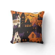 Gruselig dorp Spooky Paars Oranje Halloween