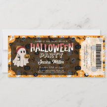 Gruselig Halloween-feestticket uitnodiging