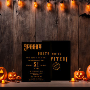 Gruselige Halloween-feestuitnodiging Kaart