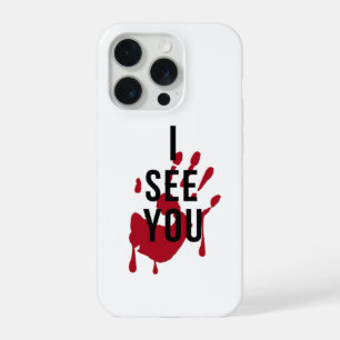 Gruselige “Ik Zie Je” Bloederige Hand Horror Hoesj iPhone 15 Pro Hoesje