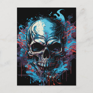 Gruseliger Totenkopf Briefkaart