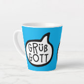 Grüß Gott, Beiers, Oostenrijkers, Duitse Hallo Latte Mok (Linkerhoek)