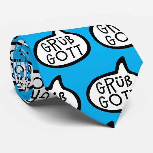 Grüß Gott, Duitse Hallo, Oostenrijk, Beieren, Swab Stropdas (Opgerold)