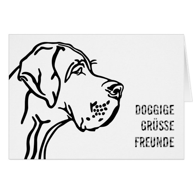 Gruß mit Dogge (Voorkant Horizontaal)