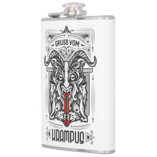 Gruss vom Krampus Flask Heupfles