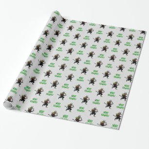 Gruss vom Krampus Merry Krampus Wrapping Paper 2 Cadeaupapier