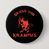 Gruss vom Krampus Ronde Button 7,6 Cm (Voorkant)